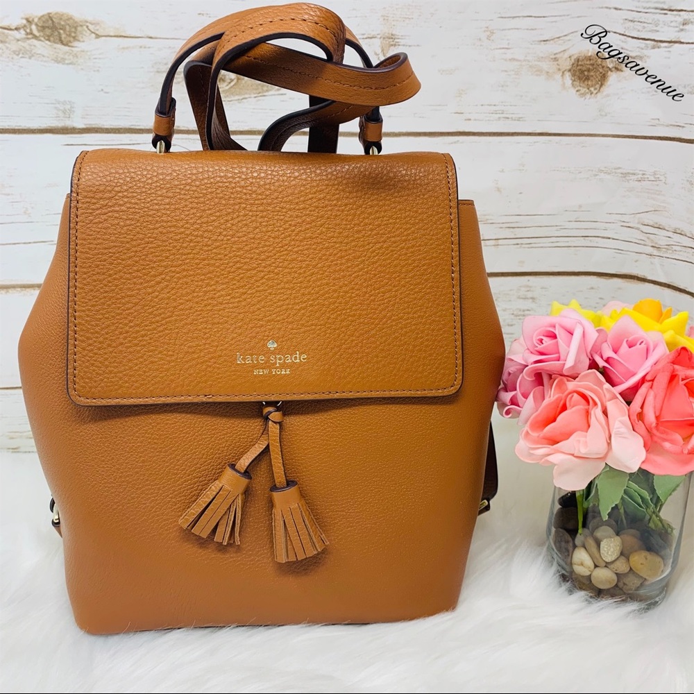 Kate Spade Hayes Medium Backpack leather ginger - Picture 2 of 8